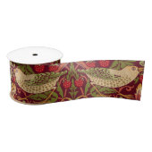 William Morris aardbery Thief Satin Ribbon Lint (Spoel)