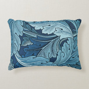 William Morris Acanthus Blauw Accent Kussen