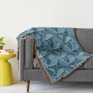 William Morris  Acanthus Blauw Deken
