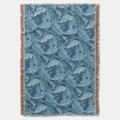 William Morris  Acanthus Blauw Deken (Voorkant Verticaal)