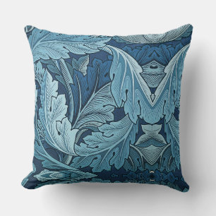 William Morris Acanthus Blauw Kussen