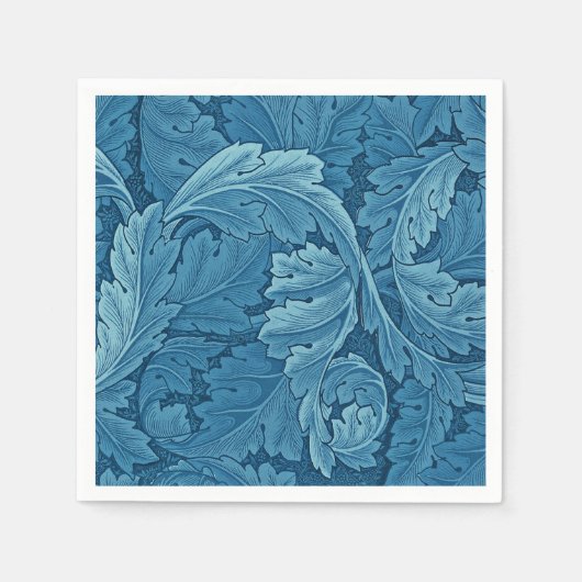 William Morris Acanthus Blue Servetten (Voorkant)