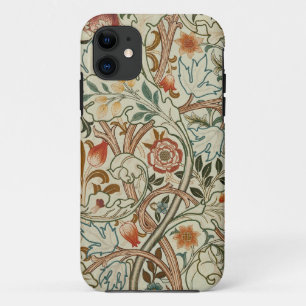 William Morris Acanthus Borduurwerk Bloemen Patroo iPhone 11 Hoesje