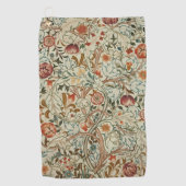 William Morris Acanthus Borduurwerk Bloemen Patroo Golfhanddoek (Voorkant)