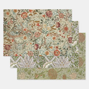 William Morris Acanthus Borduurwerk Bloemen Patroo Inpakpapier Vel