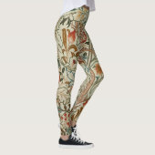 William Morris Acanthus Borduurwerk Bloemen Patroo Leggings (Rechts)