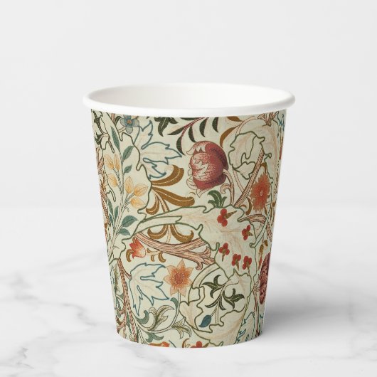 William Morris Acanthus Borduurwerk Bloemen Patroo Papieren Bekers (Achterkant)