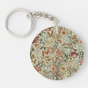 William Morris Acanthus Borduurwerk Bloemen Patroo Sleutelhanger
