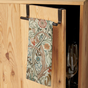 William Morris Acanthus Borduurwerk Bloemen Patroo Theedoek