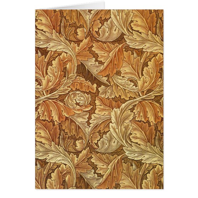 William Morris Acanthus Brown Autumn Leaves (Voorkant)