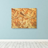 William Morris Acanthus Brown Autumn Leaves Canvas Afdruk (Insitu (Houten vloer))