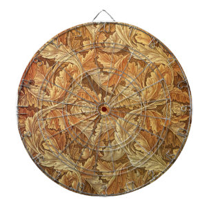 William Morris Acanthus Brown Autumn Leaves Dartbord