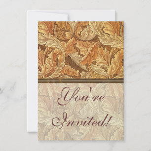 William Morris Acanthus Brown Autumn Leaves Kaart