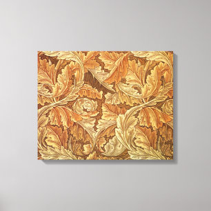 William Morris Acanthus Bruin Herfstbladeren Canvas Afdruk
