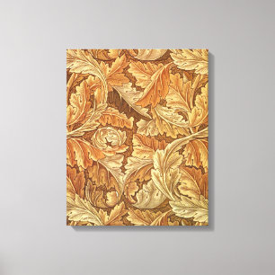 William Morris Acanthus Bruin Herfstbladeren Canvas Afdruk