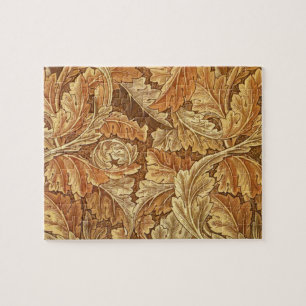 William Morris Acanthus Bruin Herfstbladeren Legpuzzel