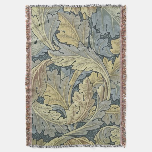 William Morris Acanthus laat Floral Art Nouveau Deken (Voorkant Verticaal)