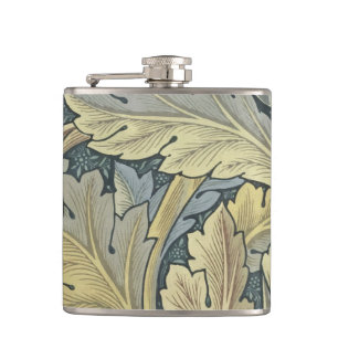 William Morris Acanthus laat Floral Art Nouveau Heupfles