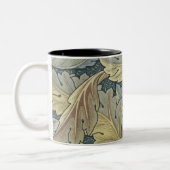 William Morris Acanthus laat Floral Art Nouveau Tweekleurige Koffiemok (Links)