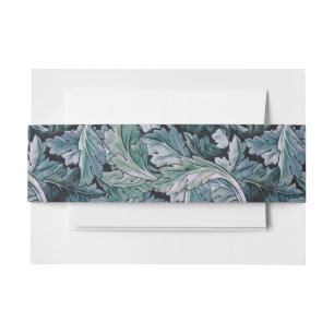 William Morris Acanthus Leaf Blauwtint Vintage Pat Uitnodigingen Wikkel