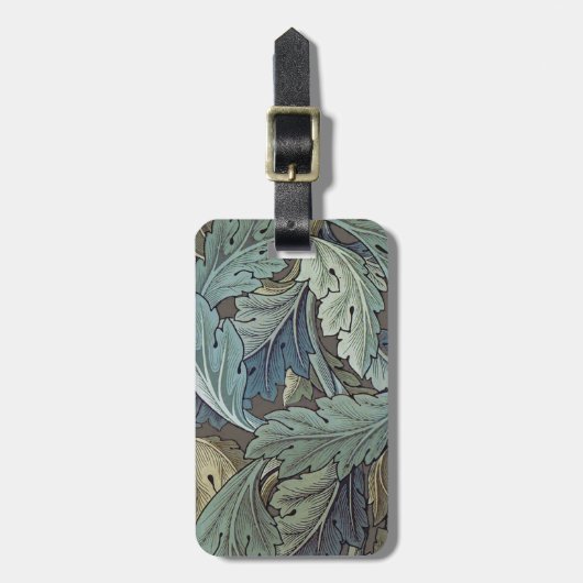 William Morris Acanthus Sage Bloemen Plantaardige Bagagelabel