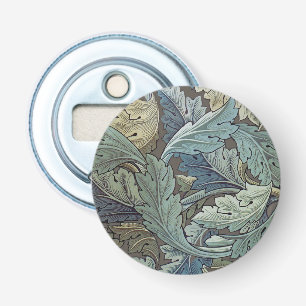 William Morris Acanthus Sage Bloemen Plantaardige Button Flesopener