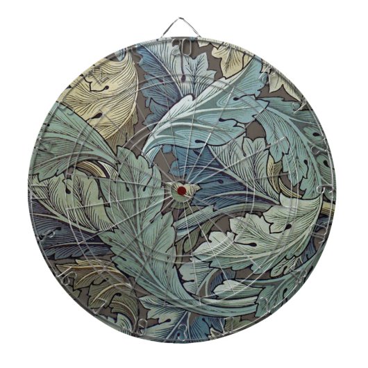 William Morris Acanthus Sage Bloemen Plantaardige Dartbord (Voorkant)