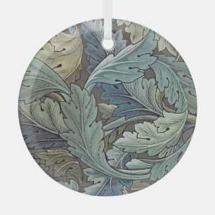 William Morris Acanthus Sage Bloemen Plantaardige Glas Ornament