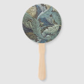 William Morris Acanthus Sage Bloemen Plantaardige Handwaaier (Voorkant)