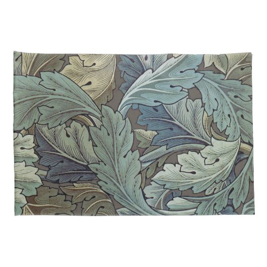 William Morris Acanthus Sage Bloemen Plantaardige Kussensloop (Achterkant-Rechts)