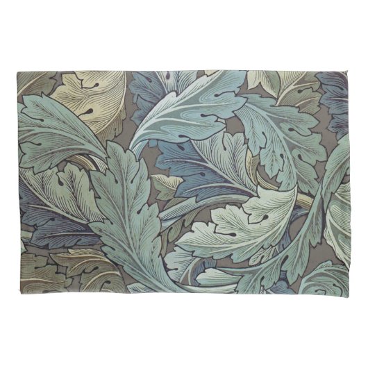 William Morris Acanthus Sage Bloemen Plantaardige Kussensloop (Voorkant-Links)