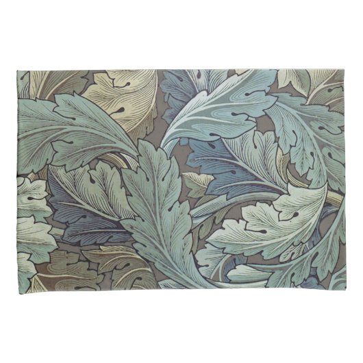 William Morris Acanthus Sage Bloemen Plantaardige Kussensloop (Voorkant-Rechts)