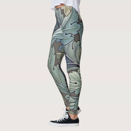William Morris Acanthus Sage Bloemen Plantaardige Leggings (Links)