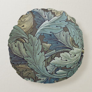 William Morris Acanthus Sage Bloemen Plantaardige Rond Kussen