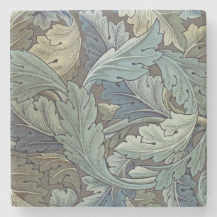 William Morris Acanthus Sage Bloemen Plantaardige Stenen Onderzetter