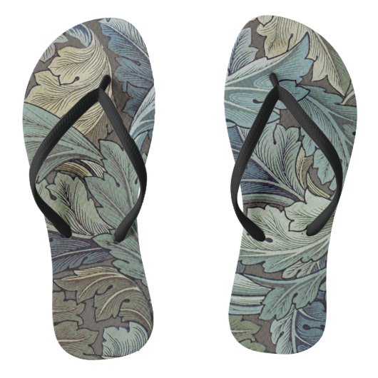 William Morris Acanthus Sage Bloemen Plantaardige Teenslippers (Voetbed)