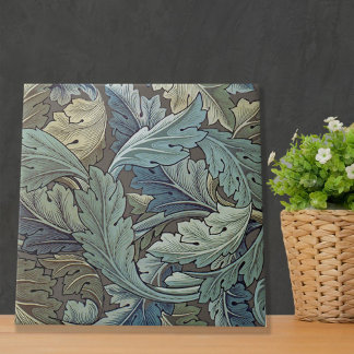 William Morris Acanthus Sage Bloemen Plantaardige Tegeltje