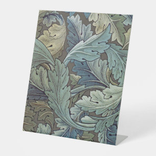 William Morris Acanthus Salie Bloem Florale Botani Reclamebord Met Voetstuk