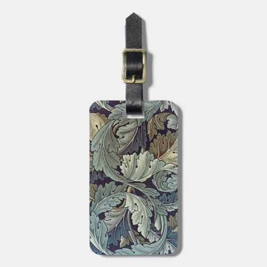 William Morris Acanthus Wallpaper Leaves Bagagelabel (Voorkant verticaal)
