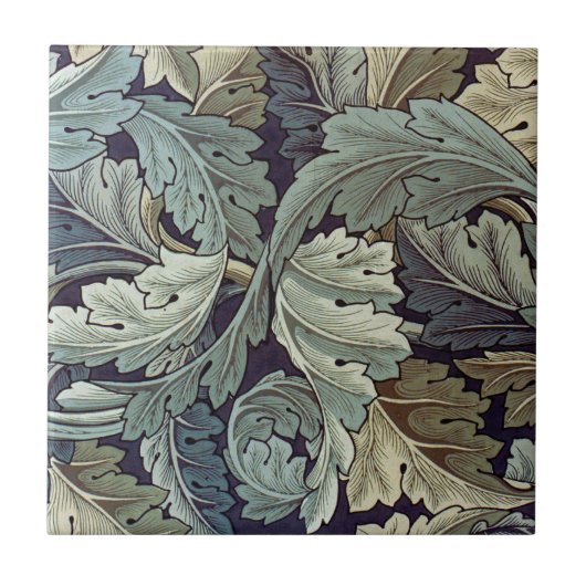 William Morris Acanthus Wallpaper Leaves Tegeltje (Voorkant)