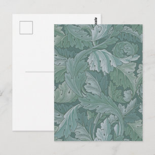 William Morris Acanthusblad Tealblauw Patroon Briefkaart
