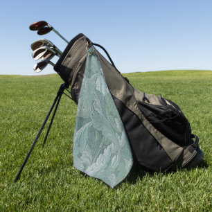 William Morris Acanthusblad Tealblauw Patroon Golfhanddoek