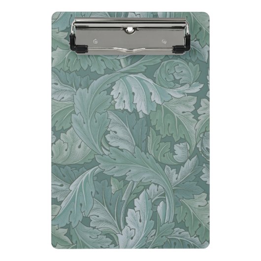 William Morris Acanthusblad Tealblauw Patroon Mini Klembord (Voorkant)