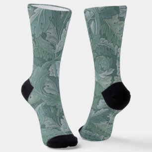 William Morris Acanthusblad Tealblauw Patroon Sokken