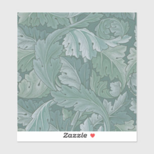 William Morris Acanthusblad Tealblauw Patroon Sticker