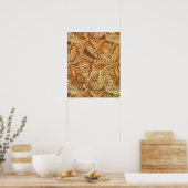 William Morris Acathus Brown Autumn Leaves Poster (Keuken)