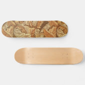 William Morris Acathus Brown Autumn Leaves Skateboard (Horizontaal)