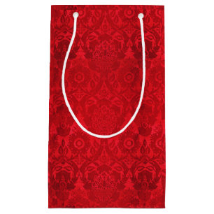 William Morris acorn reliëf zijde fluweel patroon Klein Cadeauzakje