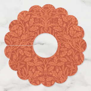 William Morris Acorn Wallpaper Natuur Design Wijnglaslabel