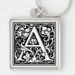 William Morris Alphabet "A" Sleutelhanger